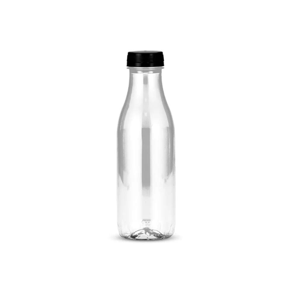 70un Garrafa PET Plástica Transparente com Tampa 500ml G3550 Galvanotek