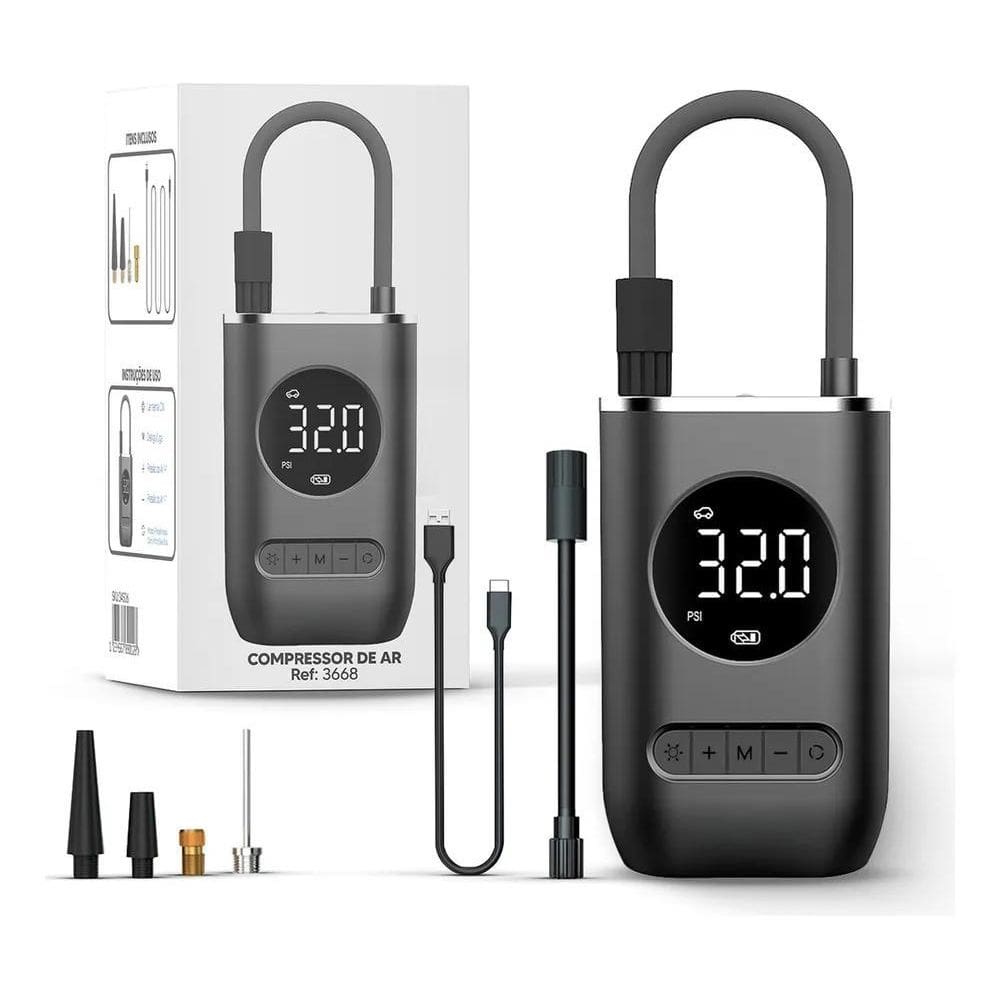 2X Calibrador Pneus Digital Moto Bike - Compacto E Com Lante