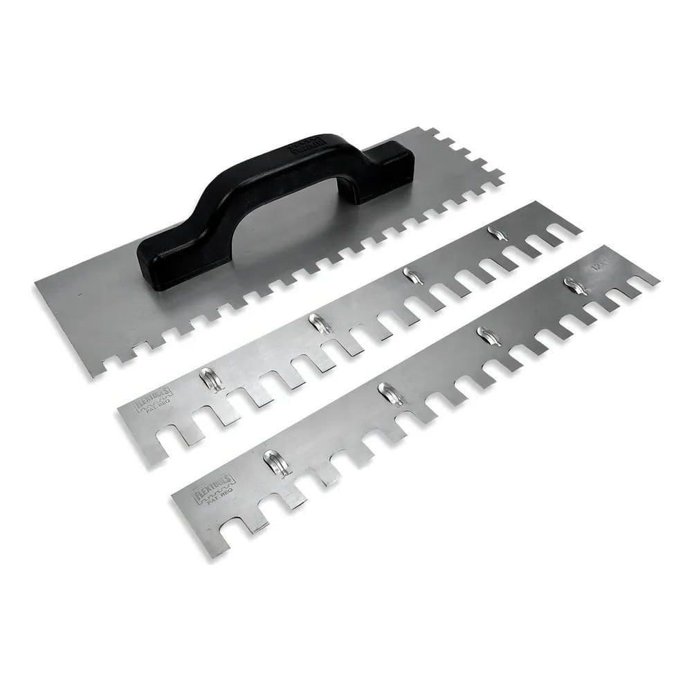Desempenadeira Aço Dentada 3X1 36Cm Dentes De 12Mm E 10