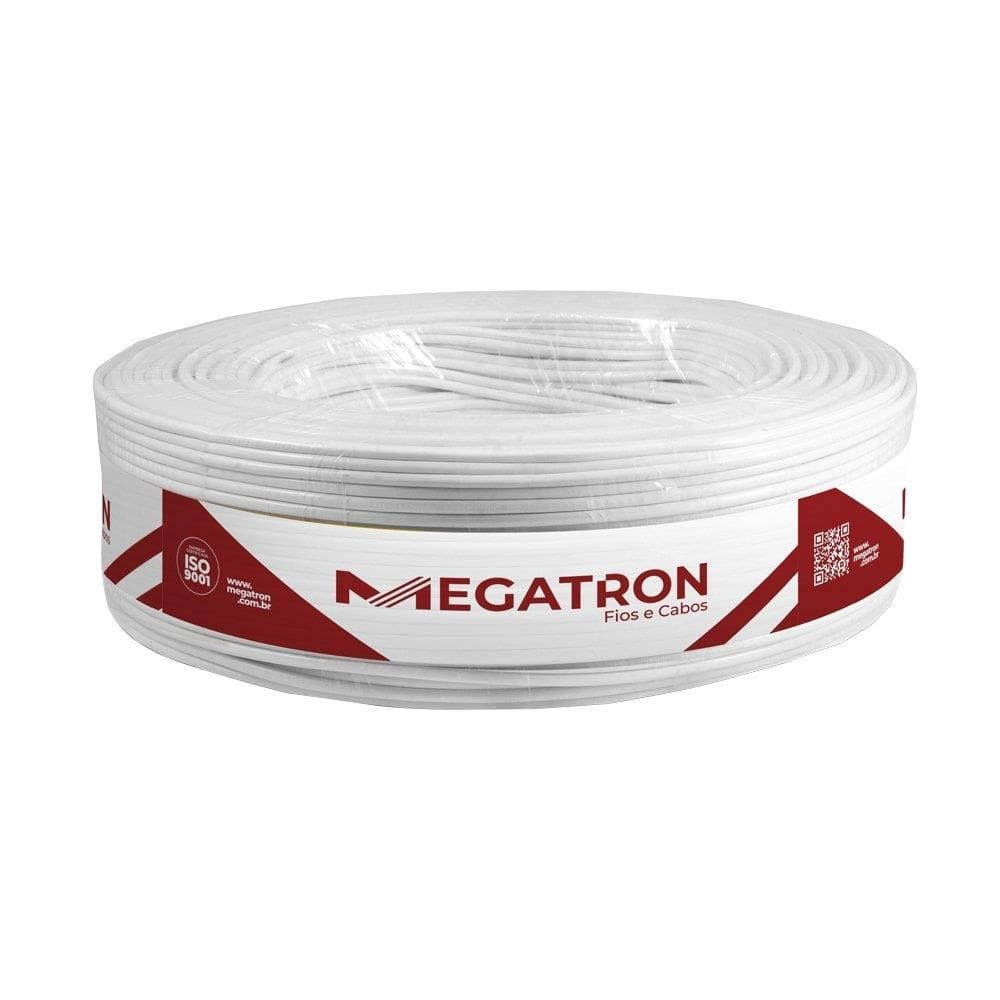 Cordão Megatron 2x1mmx100m Rolo 300V Branco