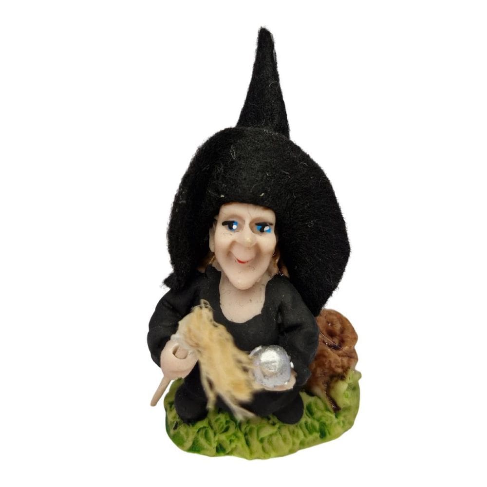 Escultura Resina Bruxa Morgana Preta