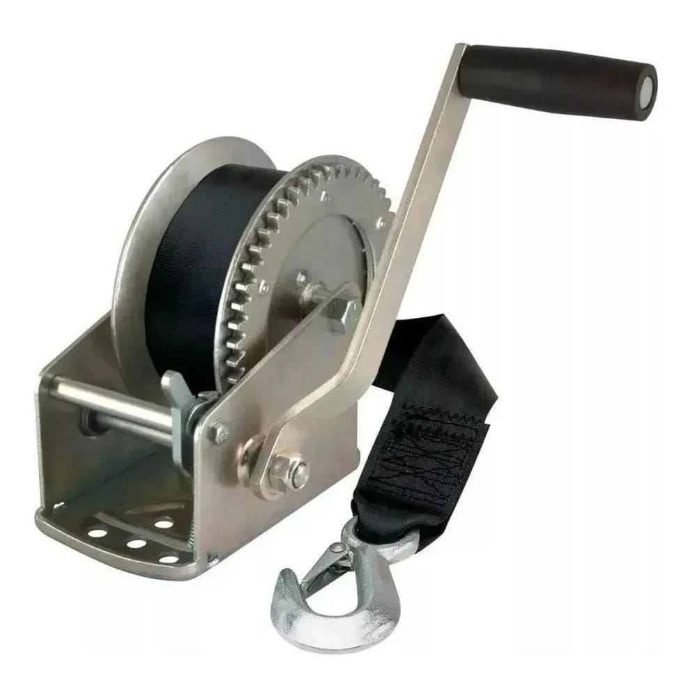 2X Guincho Manual Catraca 800Lb 362Kg Cinta 7M Jet Ski Lanch