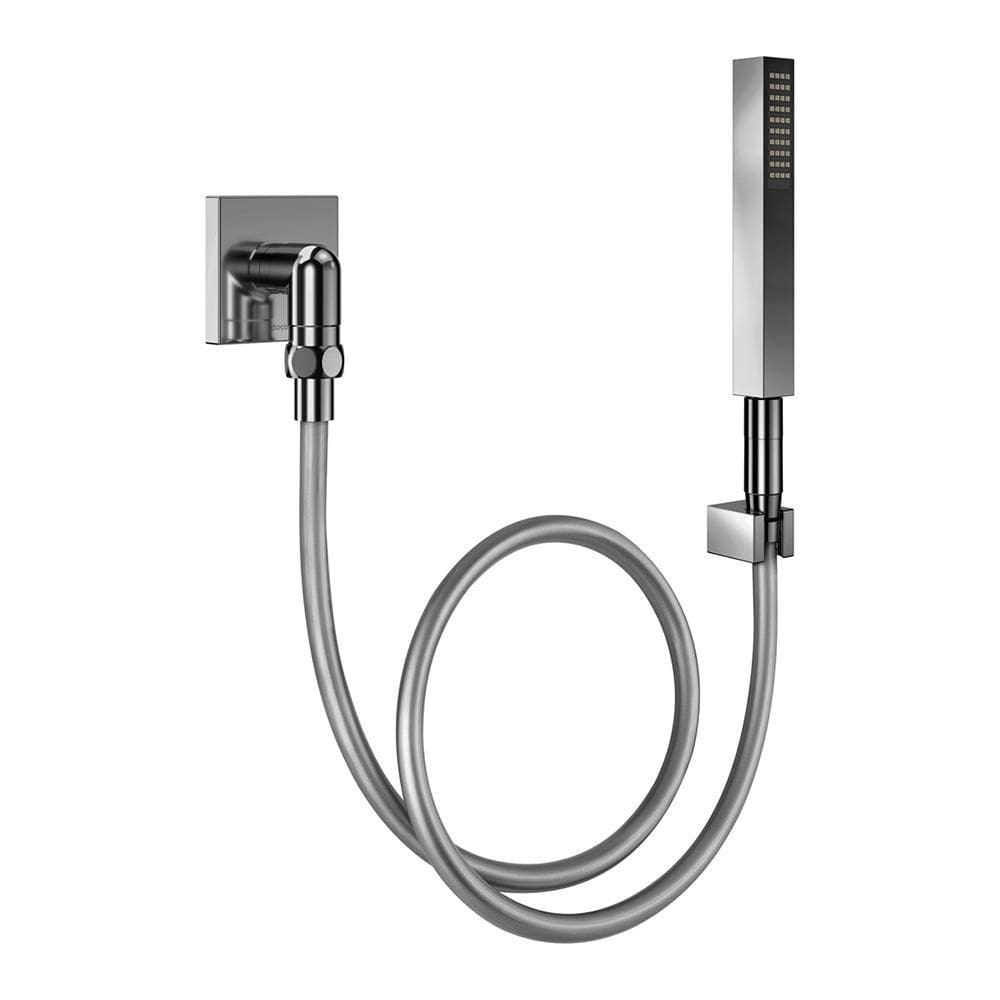 Ducha Manual Com Joelho 90 Docol Square 1834748 Grafite Pol