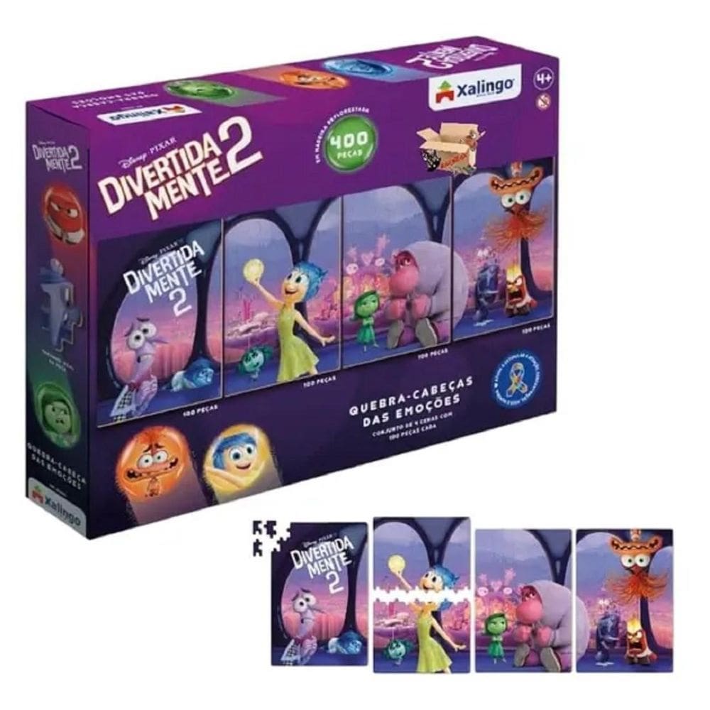 Quebra Cabeça Das Emoções Com 400 Peças Divertidamente 2