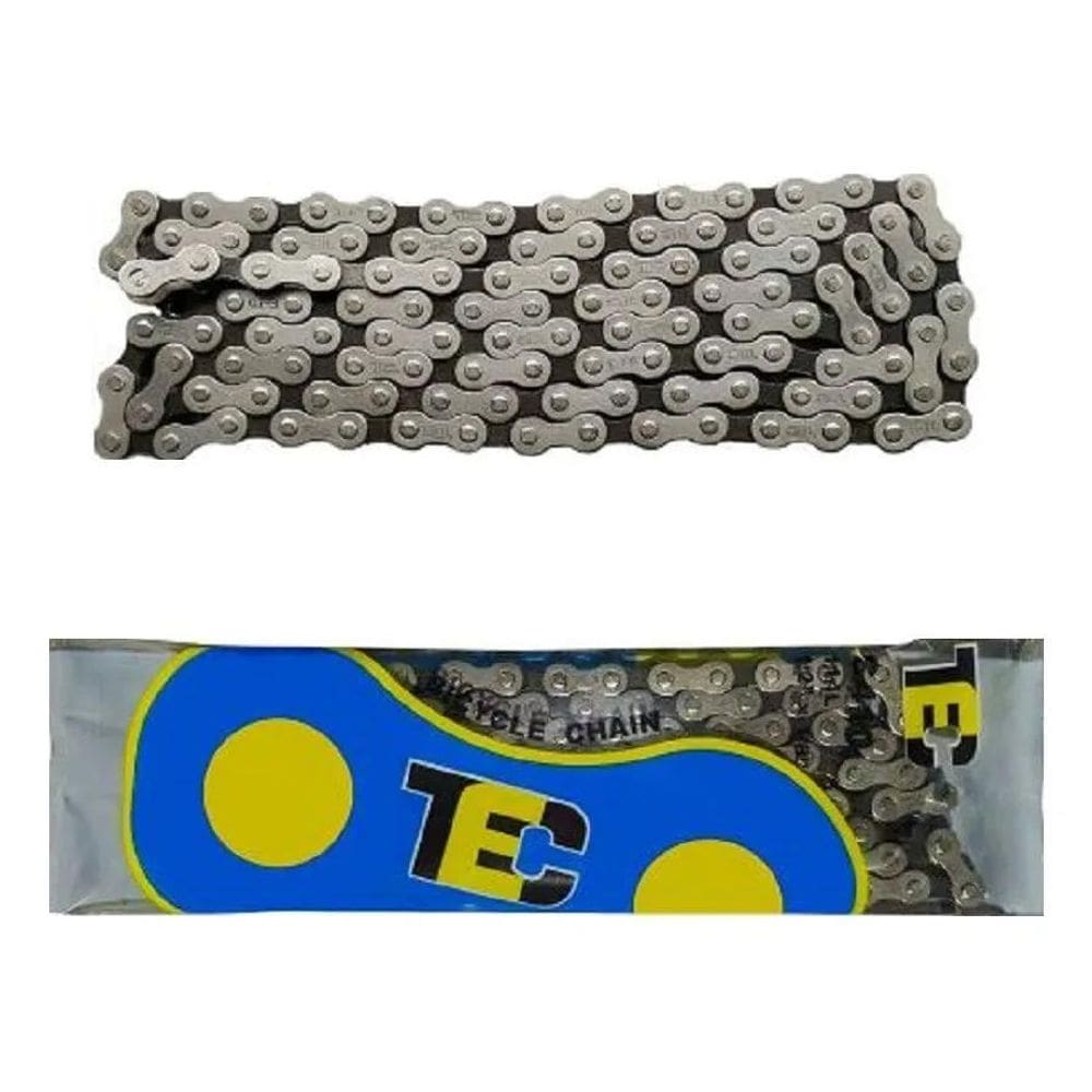 2X Corrente Tec 1/2X1/8X114-C410 Preto Grossa Bike Fixa Sing