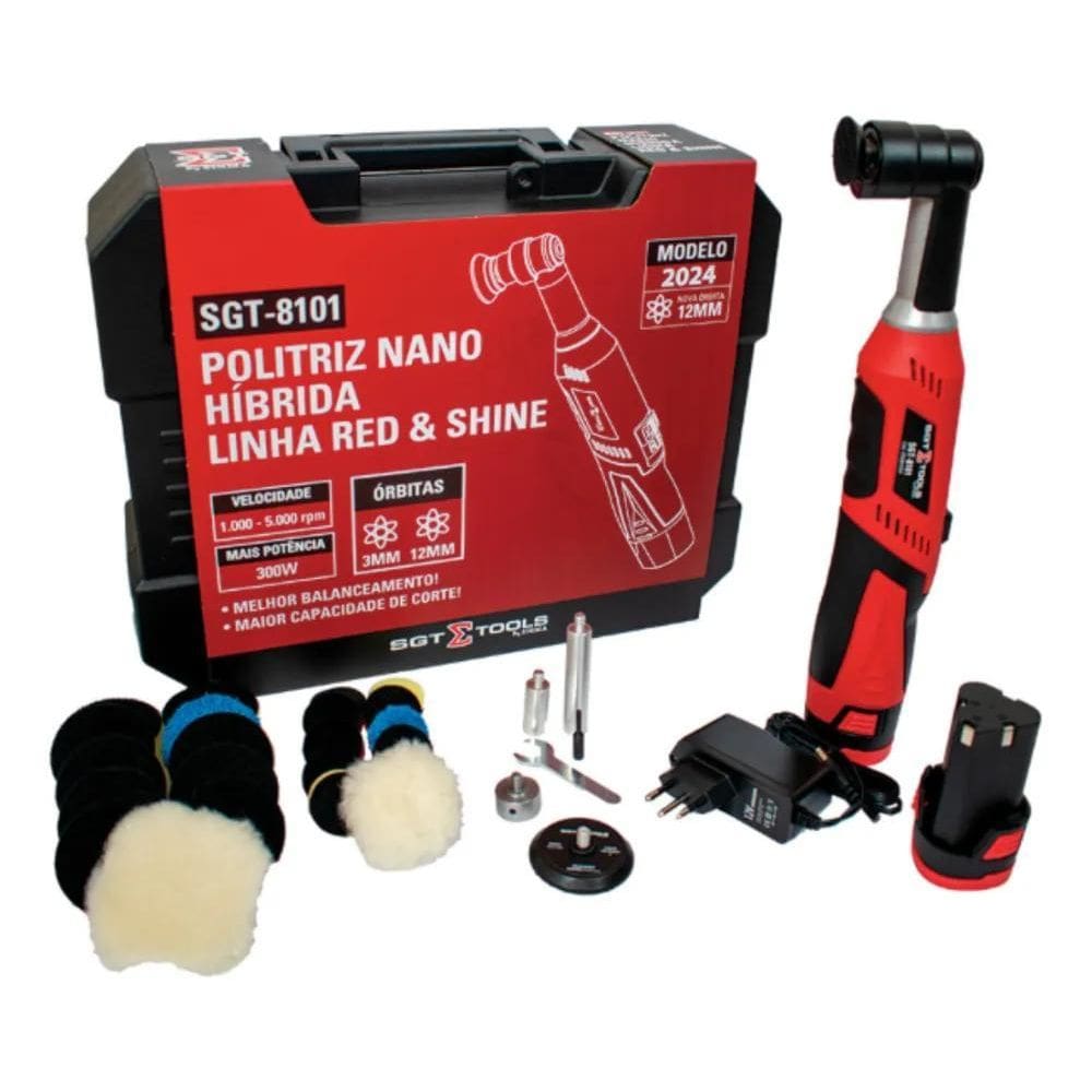 Politriz Sigma Tools Sgt 8101 Nano Hibrida 300W Red & Shine