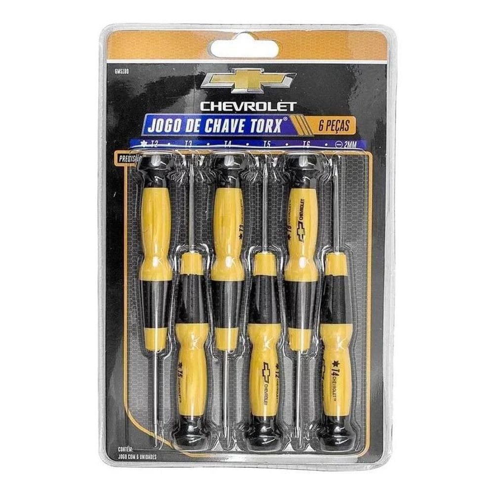 2X Jogo De Chave Chevrolet Com 6 Peças Precisão Torx T2 A T6