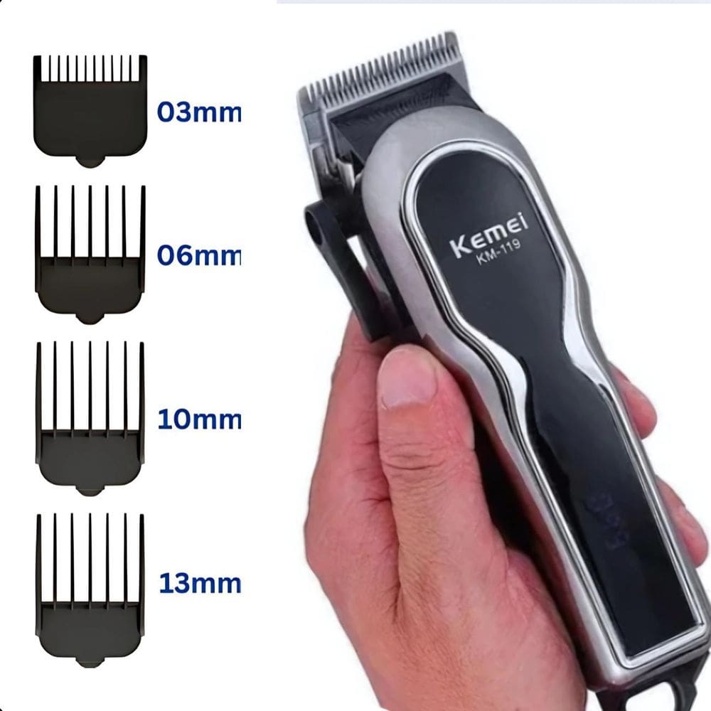 Kemei Km-119 Cortador Profissional Digital Alta Precisão