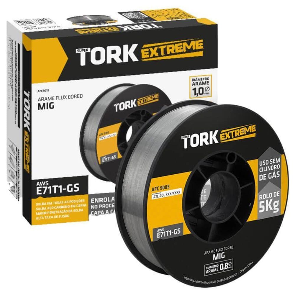 Arame Mig E71T1-Gs Para Uso Sem Cilindo De Gas Tork