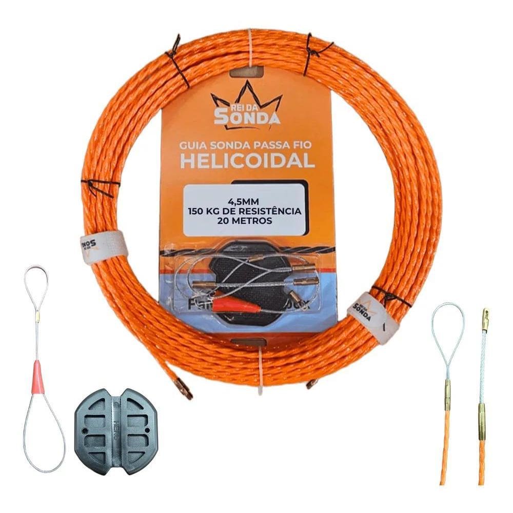 2X Sonda Passa Fiolaranja 20M Helicoidal Rei Da Sonda Hard W