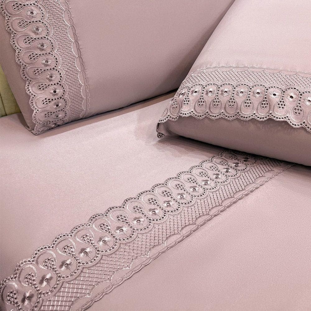 Jogo De Cama Lençol King D Mais 4 Peças - Rosê - 100% Poliéster