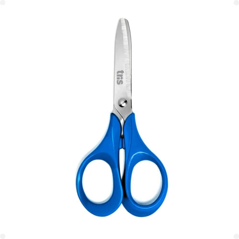 2X Tesoura Escolar Sem Ponta 13Cm Aço Multiuso Ergonômica