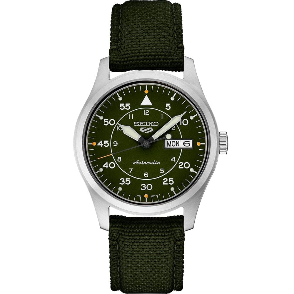 Relógio SEIKO 5 Sports SRPH29 para homens com mostrador verde automático