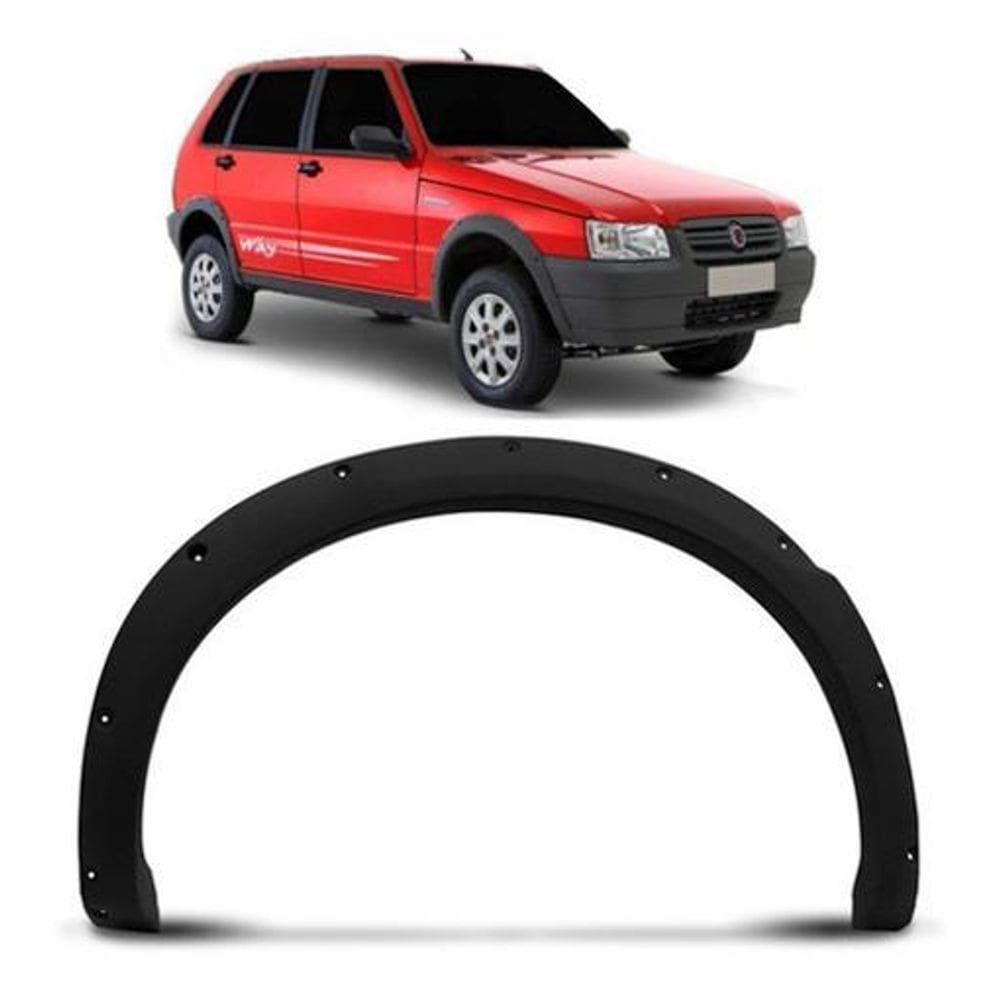 Alargador Moldura Paralama Traseiro Uno Way Preto 2004 A 12