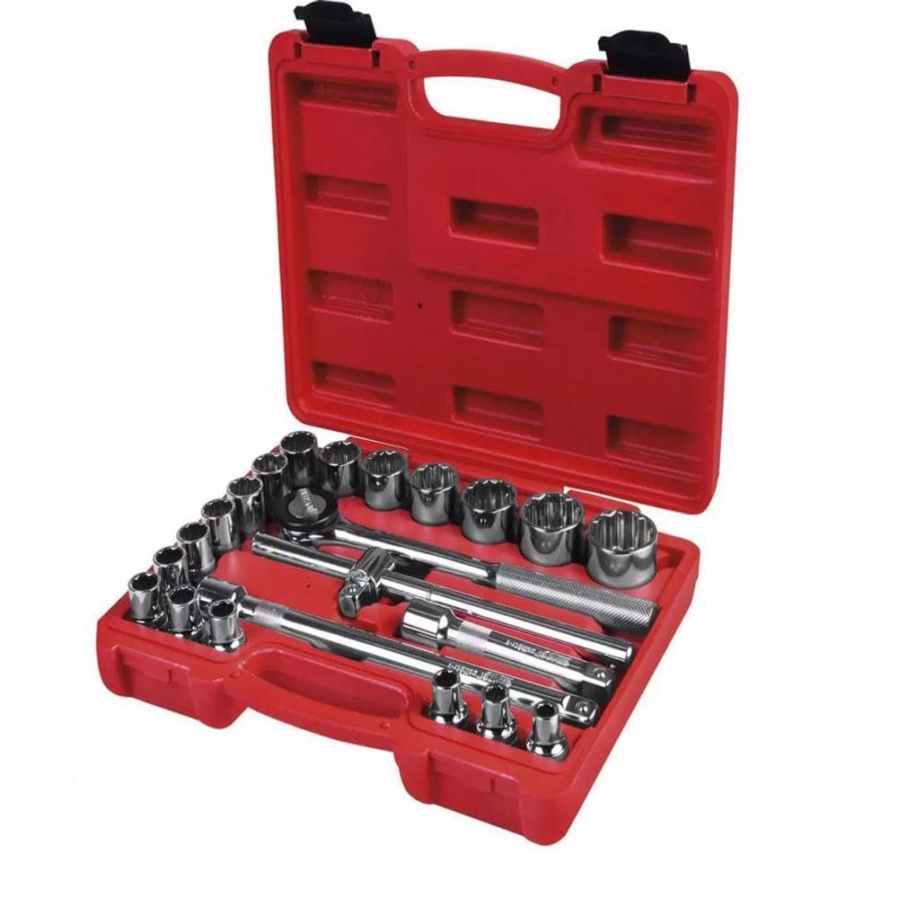 Jogo De Soquetes Estriados Cromo-Vanádio 22 Peças 434892 W