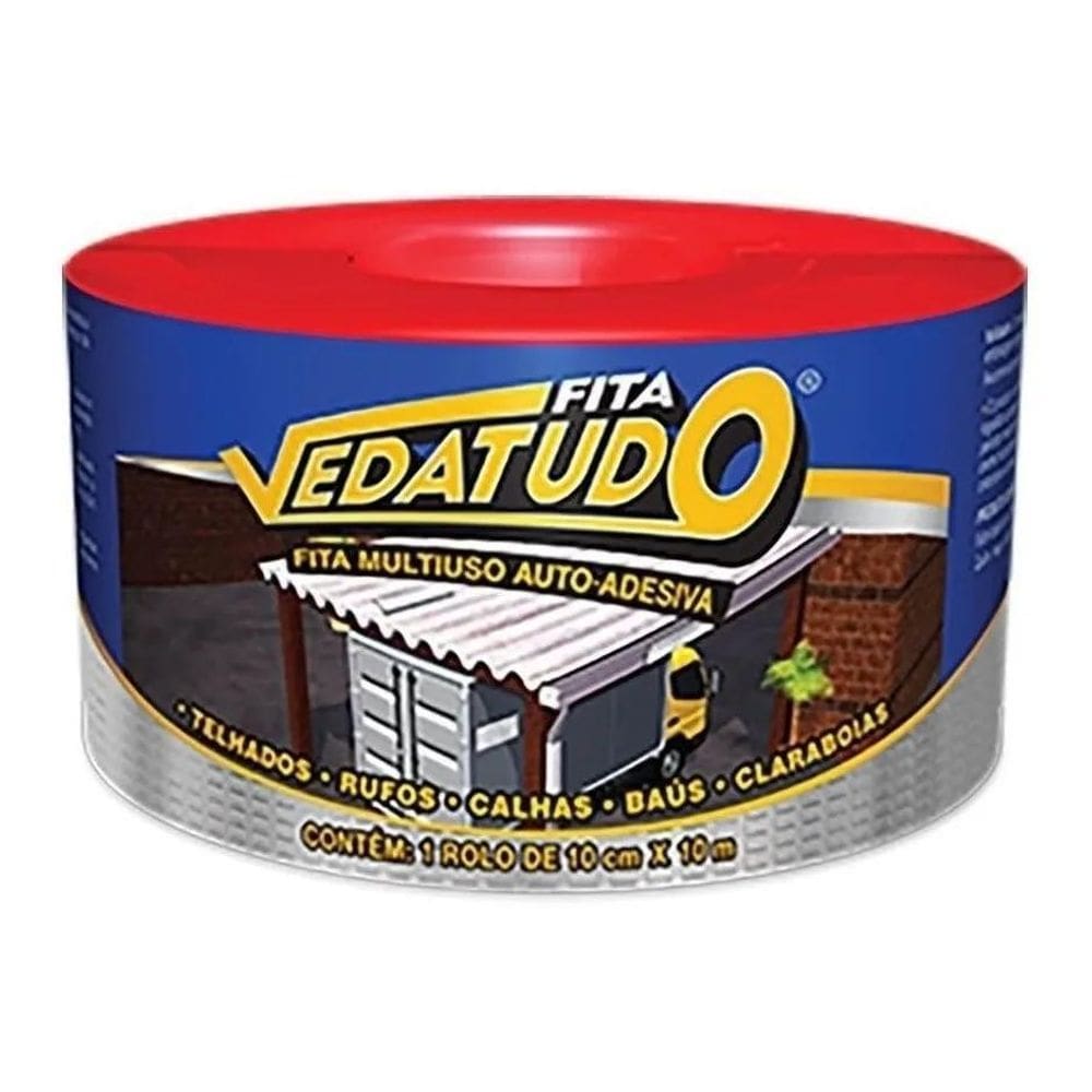2X Manta Asfáltica Aluminizada Telhado Auto Adesiva- 10Cm X