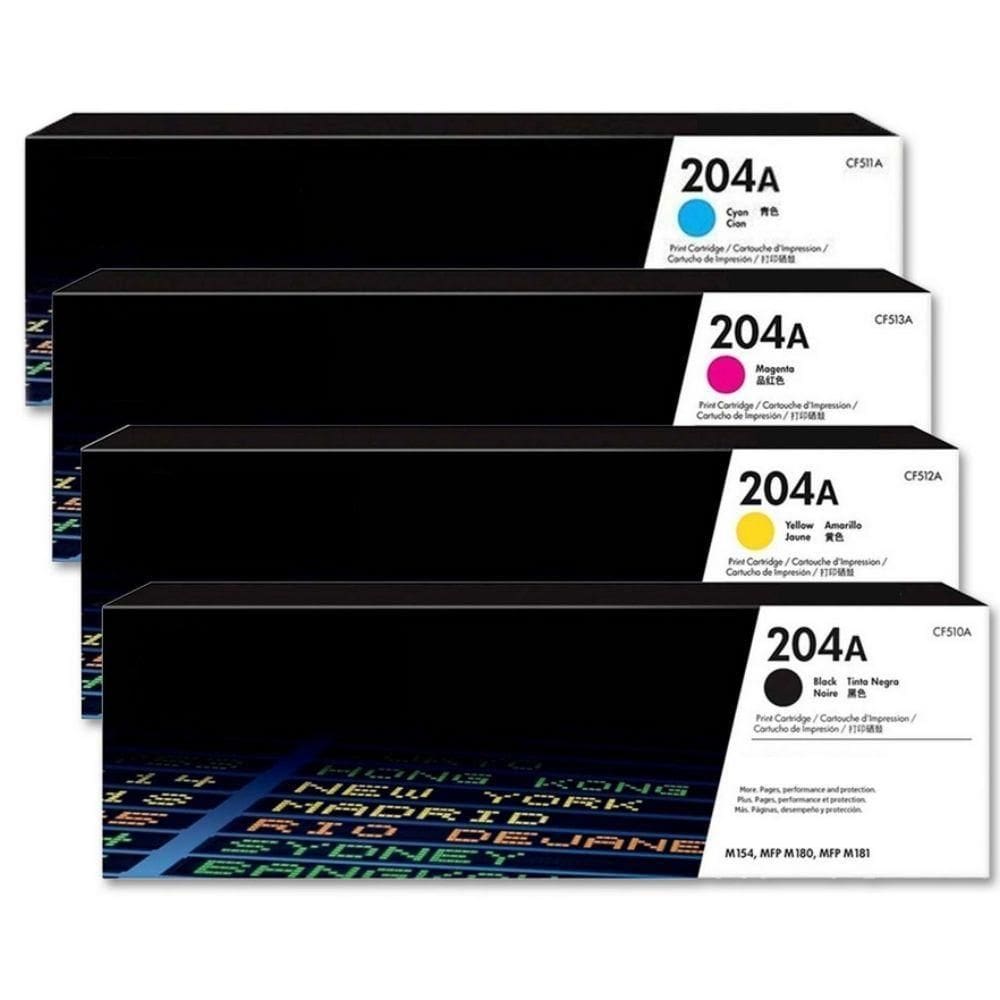 Kit 4 Toner Cf510a 204a M180nw M-180nw M180 autêntico