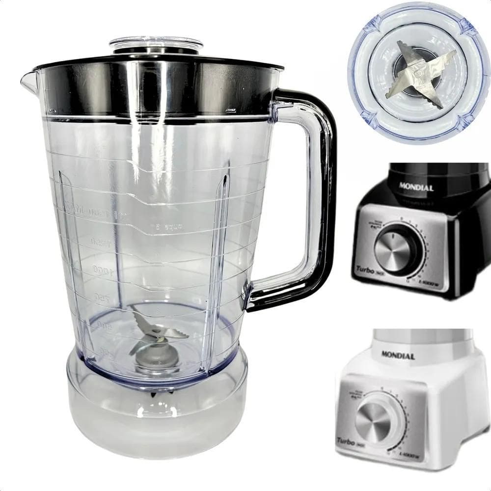 2X Copo Liquidificador Mondial Turbo Inox L-1000 L-1100