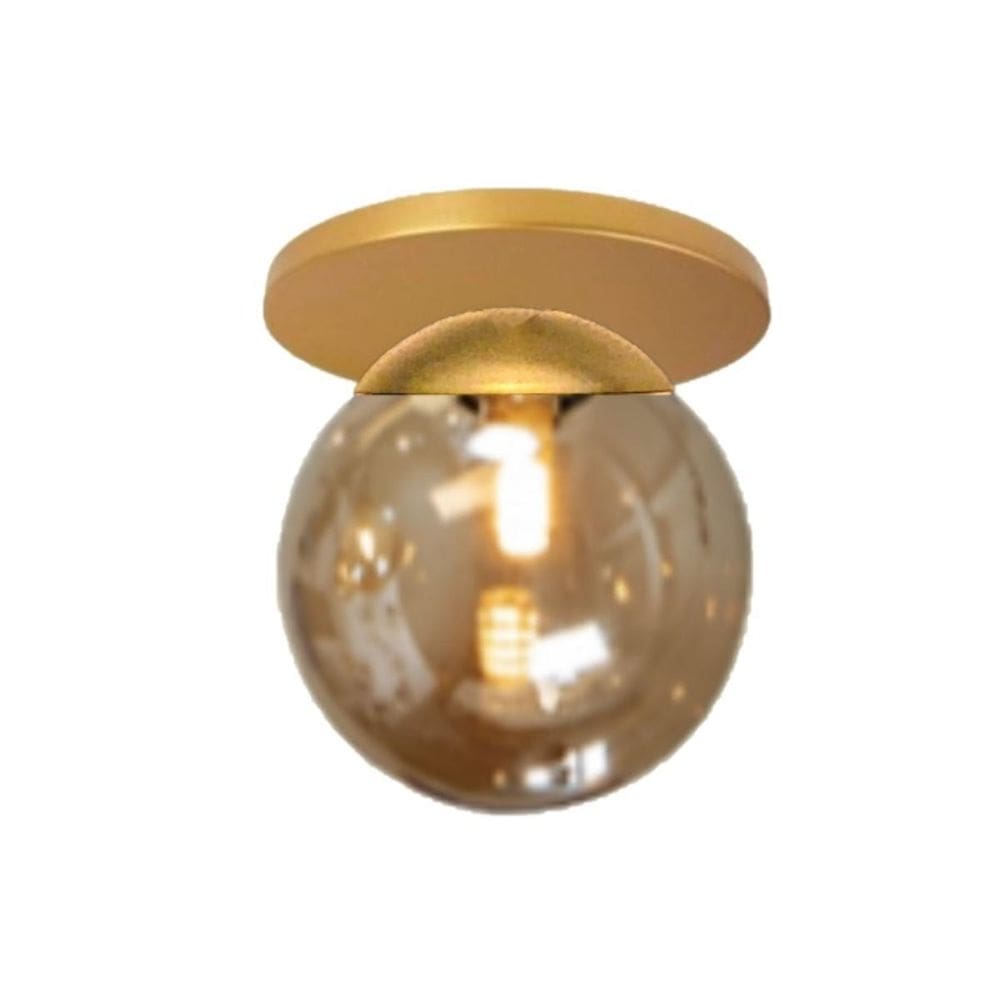 Plafon Jabuticaba Dourado Fosco 12,5cm x 12cm - Bivolt