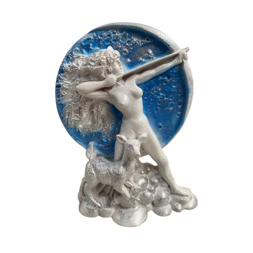 Escultura Deusa Diana Flecha Branca 16 Cm Em Resina
