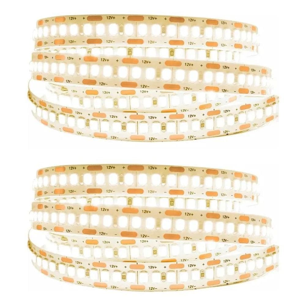 2X Kit 2 Fita Led 240Leds Alta Potência Rolo 5M Cada 4000K P