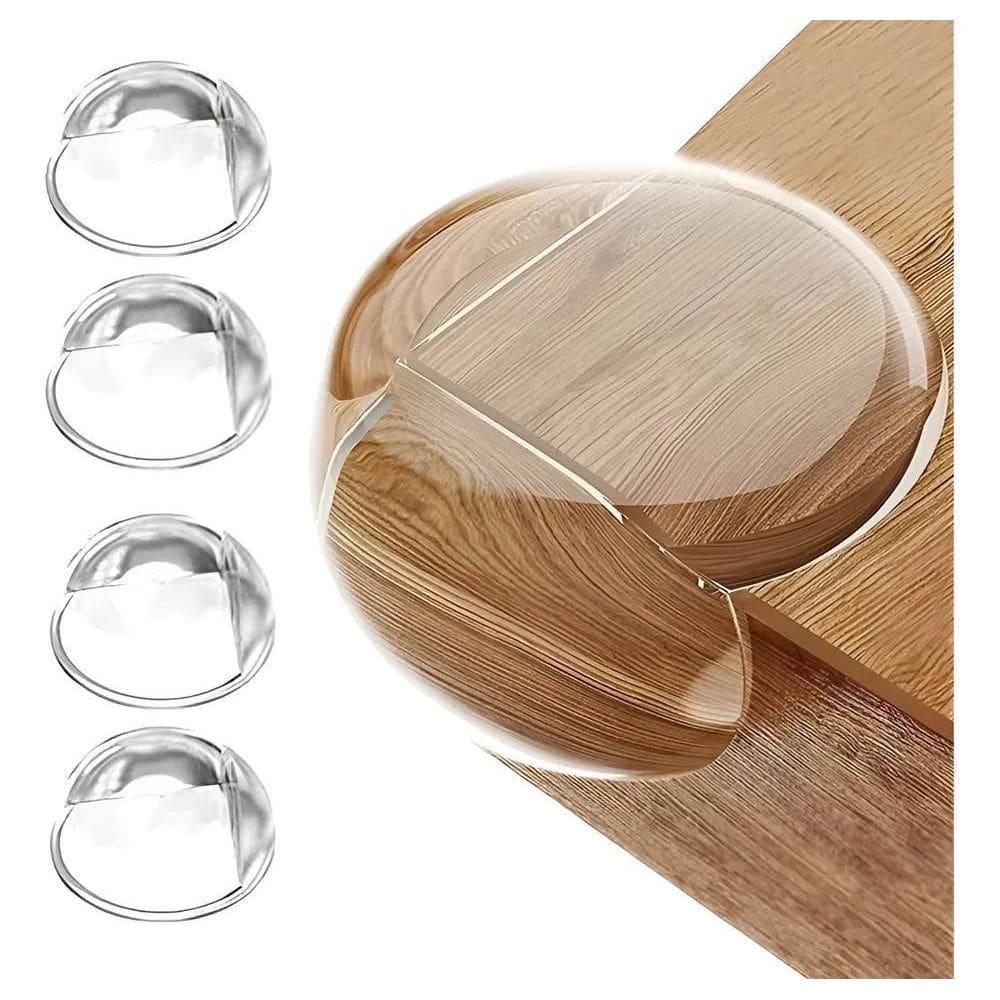 Protetor De Quina De Mesa Moveis Bebe Silicone 3 M - 4 Peças