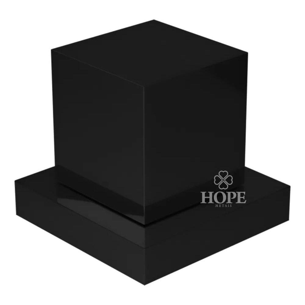 2X Acabamento Registro Preto Deca Metal Quadrado 1/2 3/4 Hop