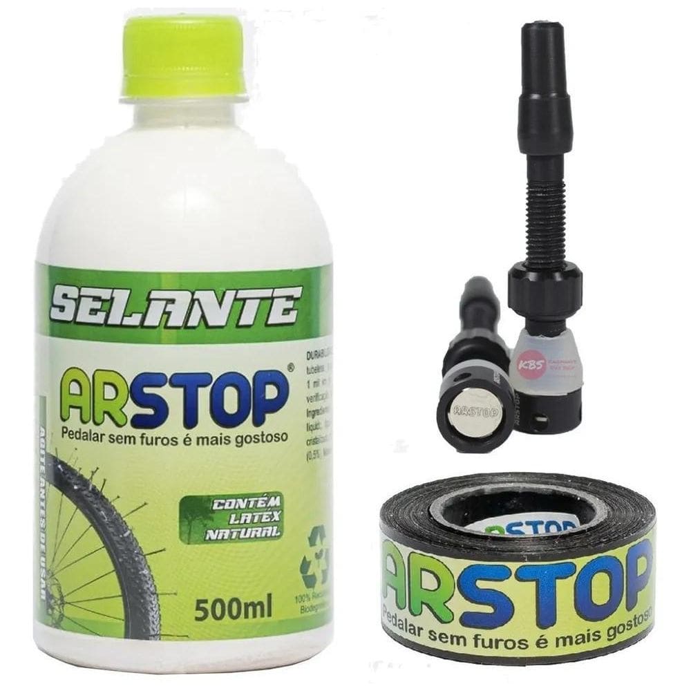 2X Kit Tubeless 29 Bike Líquido Selante 500Ml + Válvulas + F