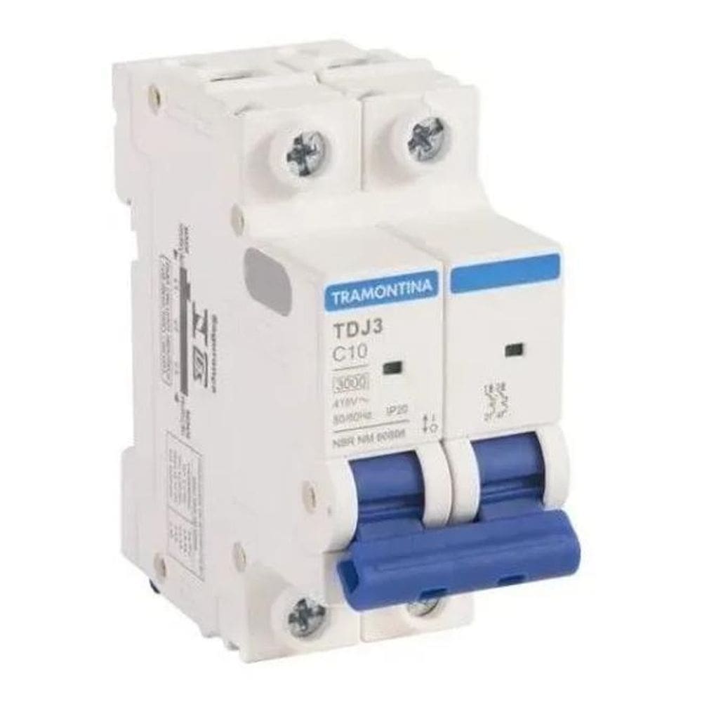 2X Disjuntor Bipolar Tramontina 10A, 20, 25, 32, 40, 50, 63A