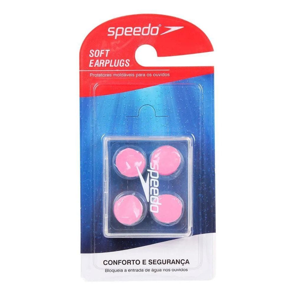 2X Protetor Solft Earplugs, Único, Rosa - Speedo