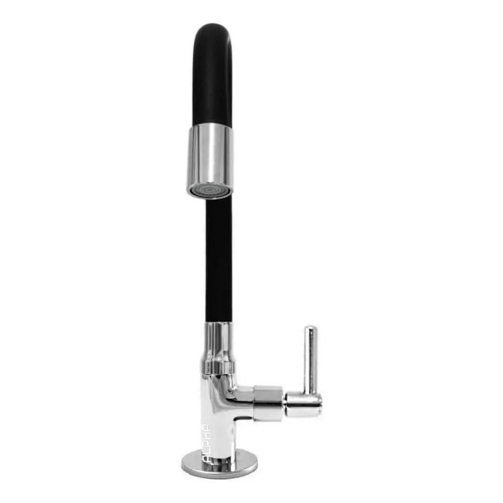 2X Torneira Tubo Flexível Bancada Cozinha Color Preta Luxo C