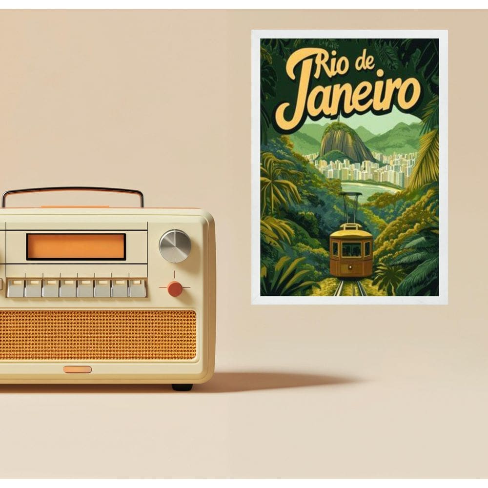 Quadro Rio De Janeiro - Cartaz Pão De Açucar 45X34Cm - Vidro