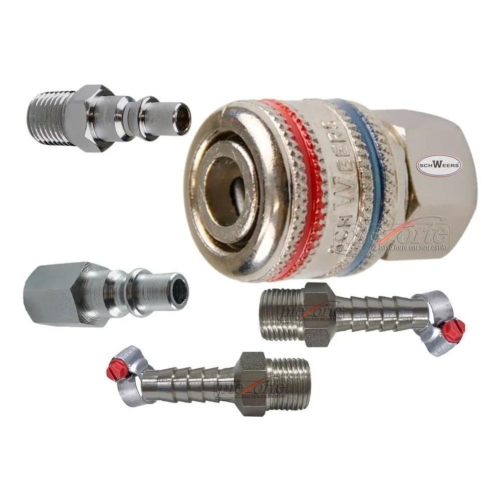 2X Engate Rápido Conexões P/Mangueira Pneumática 5/16 -Schwe