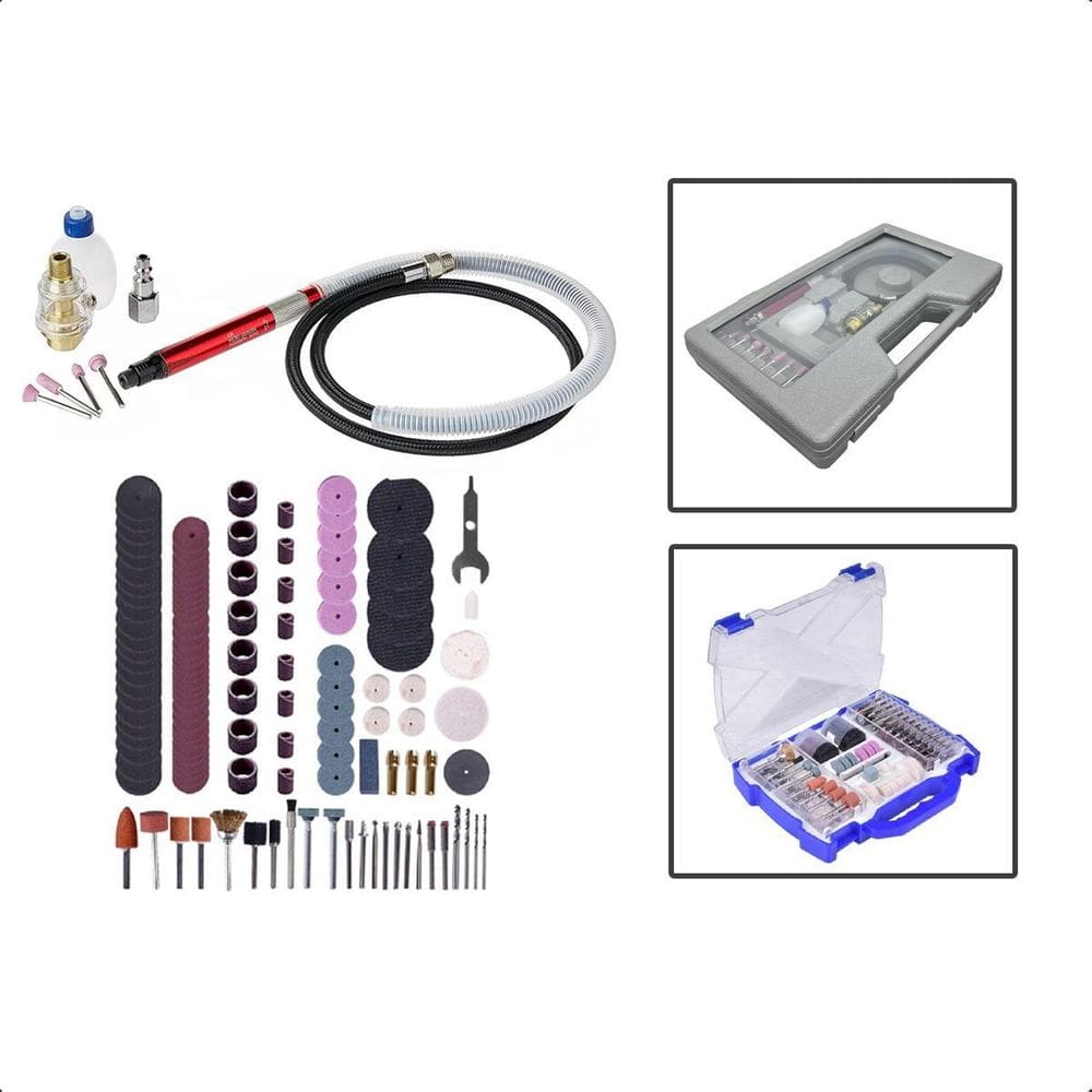 Micro Retifica Caneta Pneumática Com Maleta 145 Acessórios