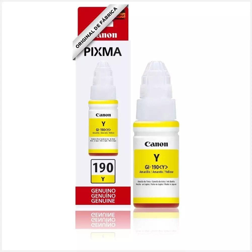Refil Tinta Impressora Canon G190 Gi190 Amarelo Gi-190 autêntico