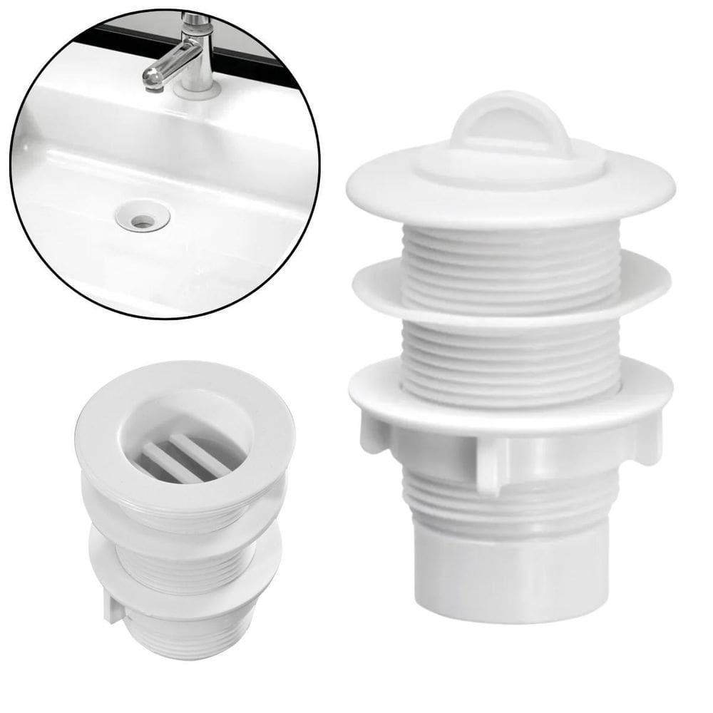 Válvula De Tanque Plástica 1.1/2 Pol Branca Em Pvc