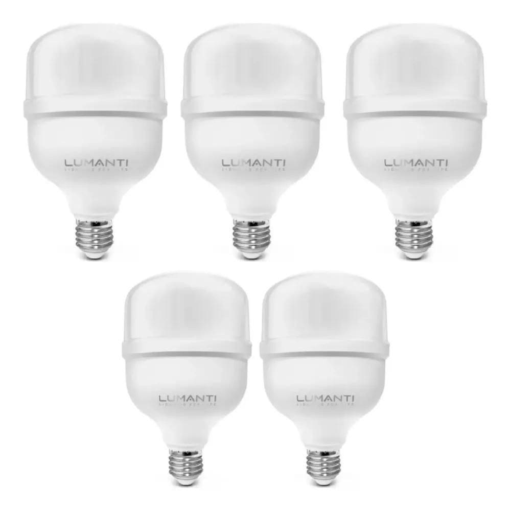 2X Kit 5 Lâmpadas Led 20W 6500K Bulbo Alta Potência Bivolt