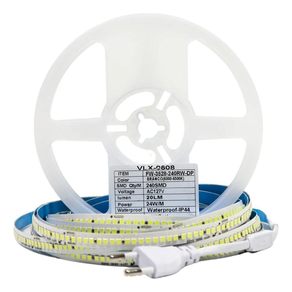 Fita Led Direta 22W 240Leds/M Rolo 10M Não Usa Fonte Cor Da