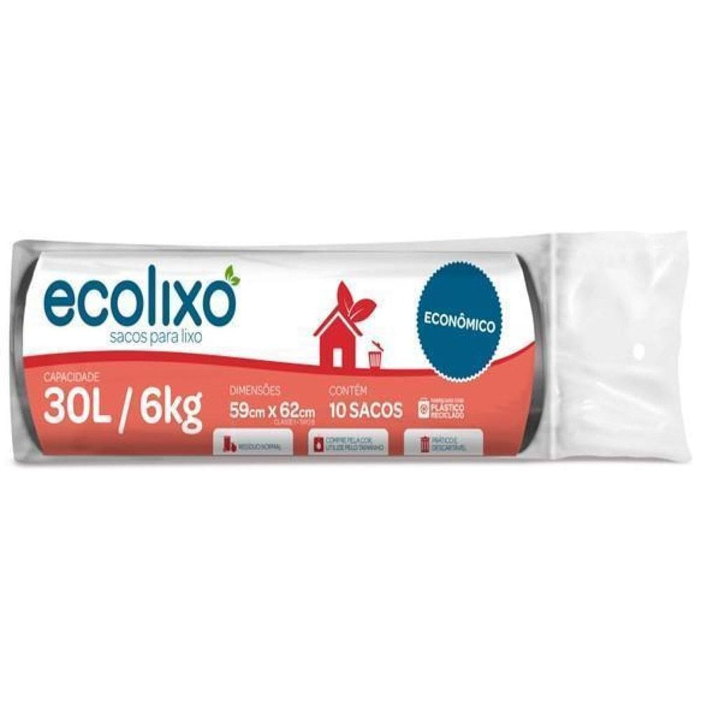 Saco De Lixo 30L Preto C/10Un