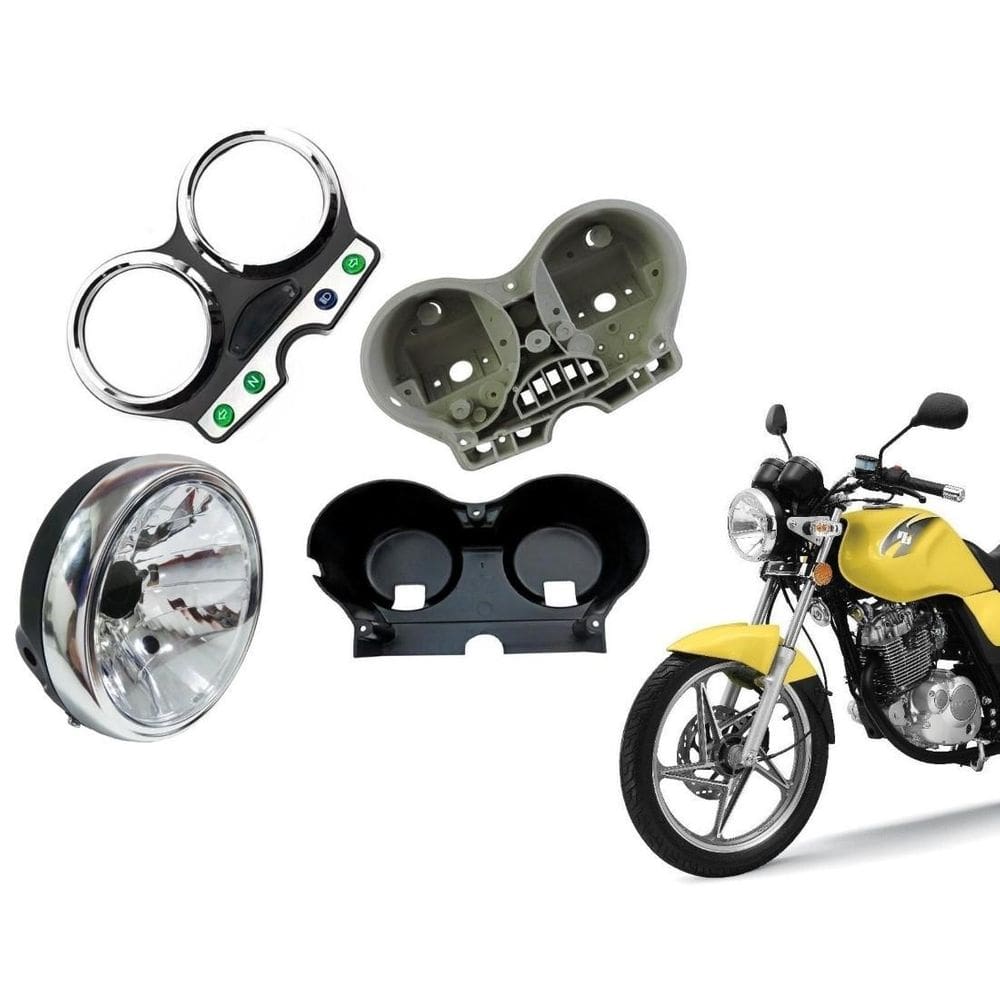 Kit Carcaças Painel + Farol Yes 125 De 2005 Ate 2012