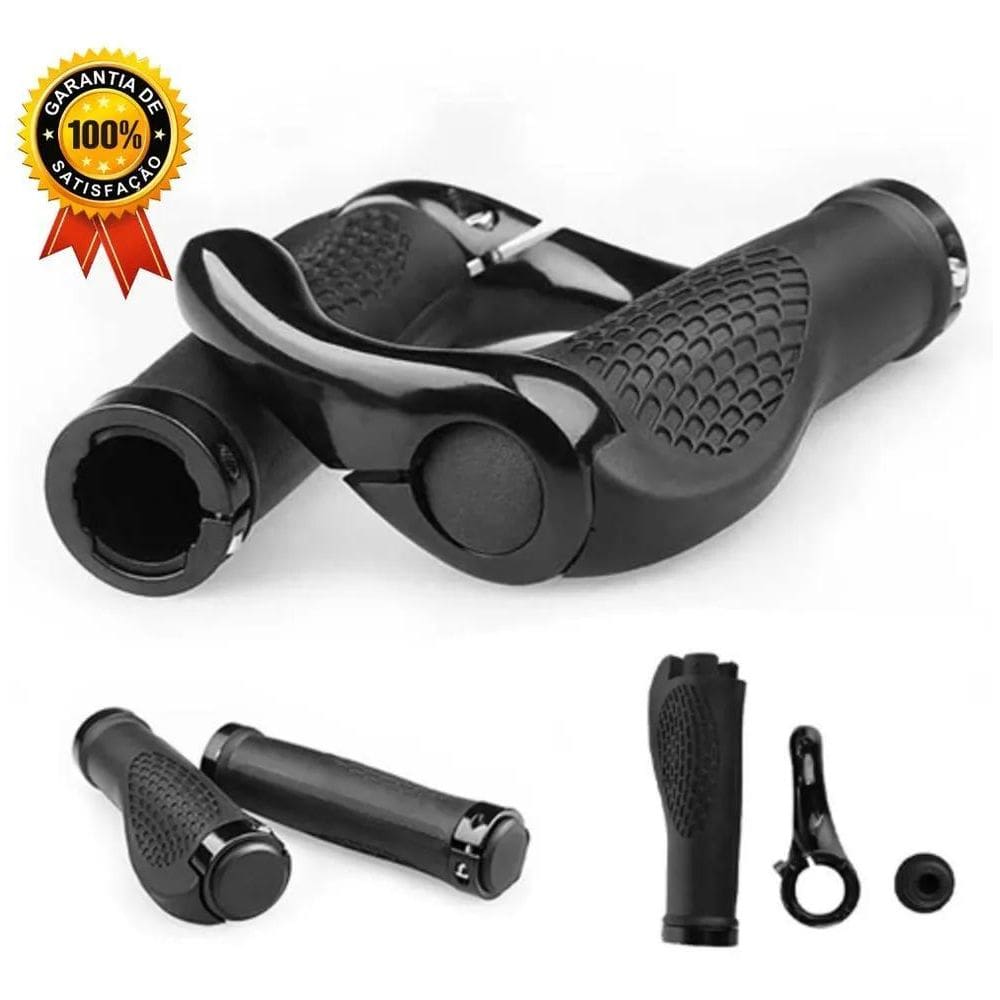 2X Manopla Bike Bicicleta Mtb Chifre Bar End Anatômica - Par