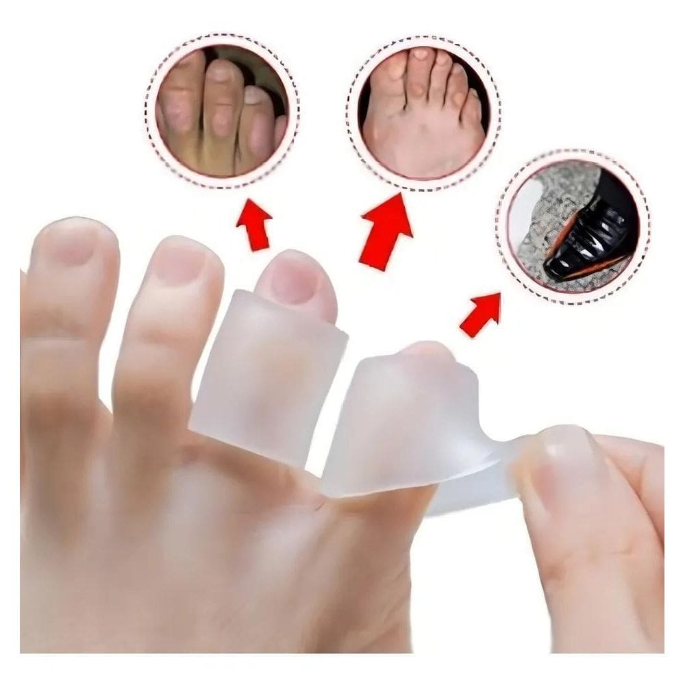 2X Protetor Para Os Dedos Kit Com 6 Unid Em Silicone Anti Ca