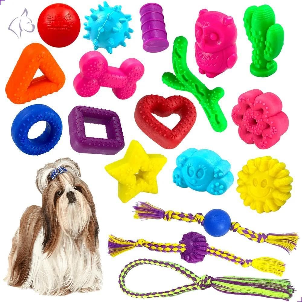 Brinquedo Pet Cachorro 8Un Mordedor Porte Pequeno Big Bull