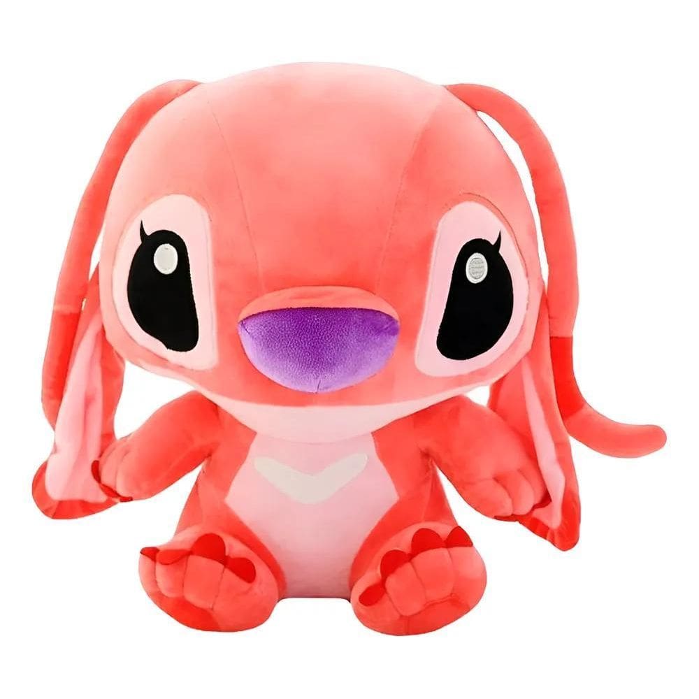 Pelúcia Ursinho Angel Lilo E Stitch 25Cm Rosa Antialérgico