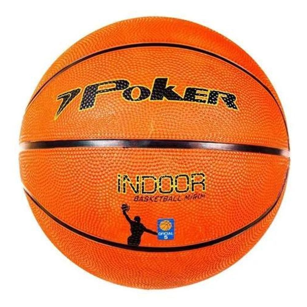 2X Bola De Basquete Mirim Tamanho 5 Poker Cor Laranja