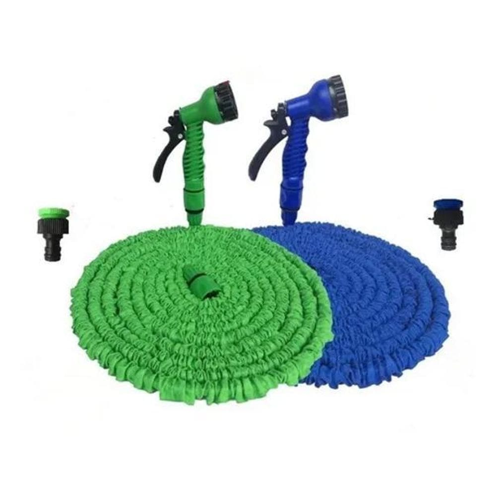 2X Mangueira Mágica Retrátil Flexível Elástica 15 Mts 7 Jato
