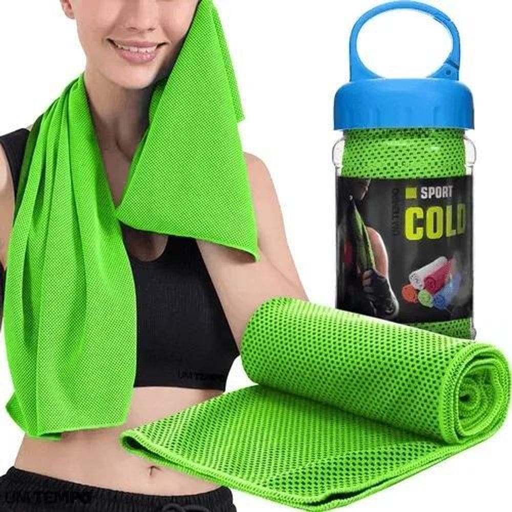 2X Toalha Rosto Microfibra Refrescante Fit Academia Seca Ráp