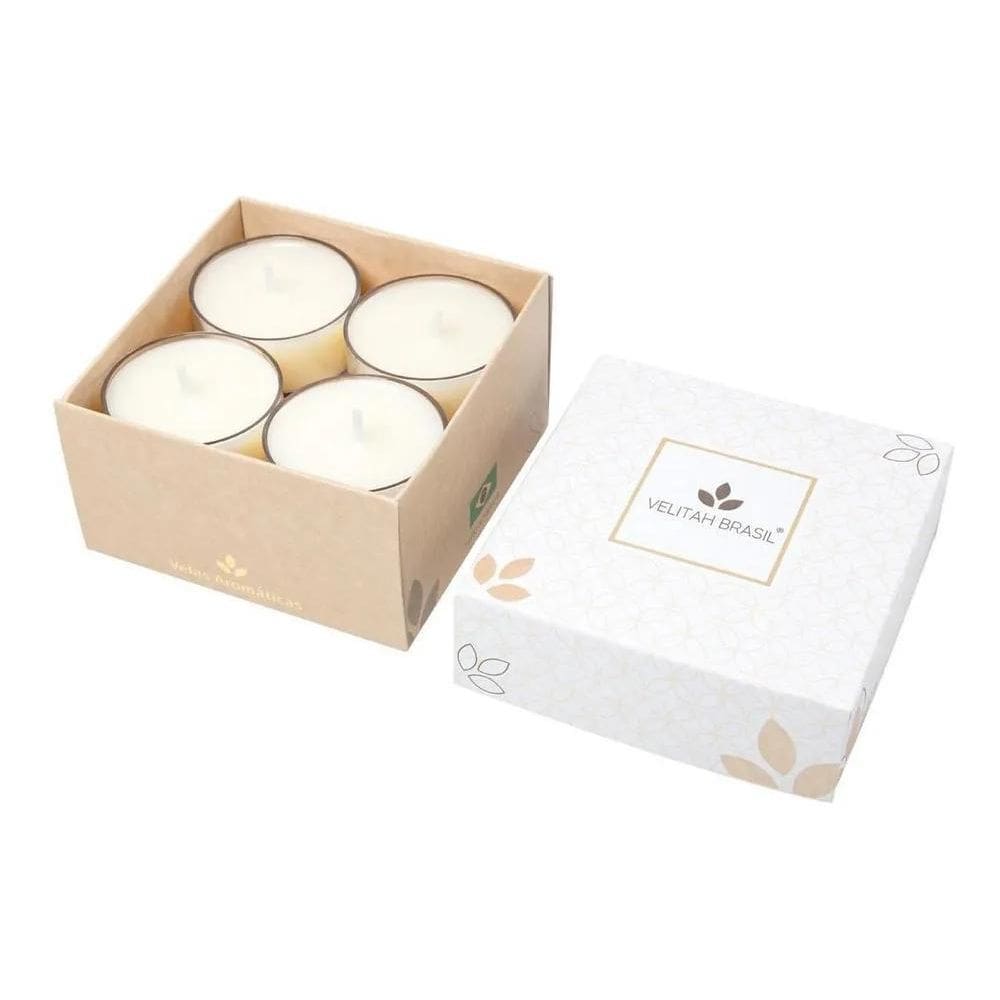 Velitah Brasil Vela Aromática Premium Jasmim 4 Mini Velas Ar