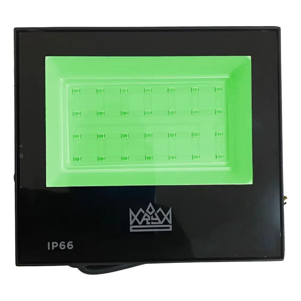 2X Refletor Led 100W Verde 110/220 Prova D`Agua Decoração Fe