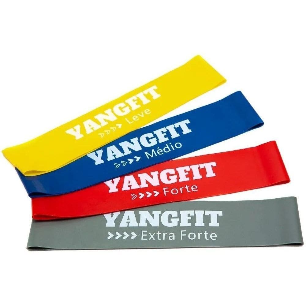 2X Kit Mini Bands Faixas Elásticas Circulares 4 Intensidades